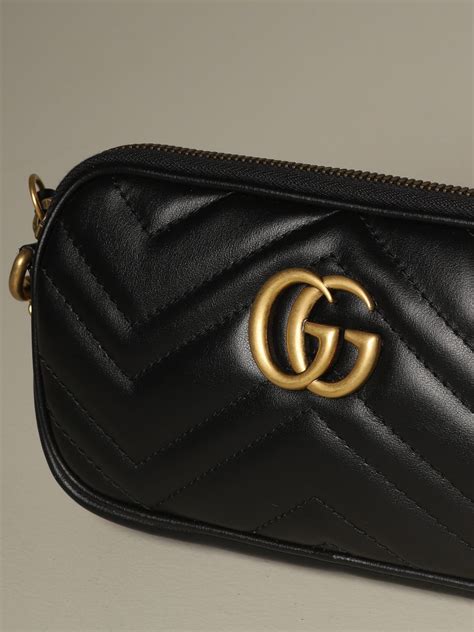 tracolla gucci nera prezzi|Gucci Borsa a Tracolla GG Marmont Mini .